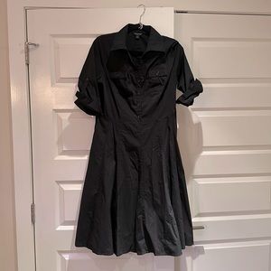 Black shirt dress